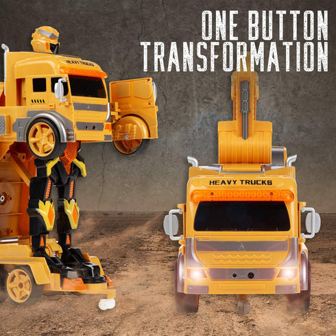 RC Transforming Excavator, Remote Control with Device and Bracelet Watch